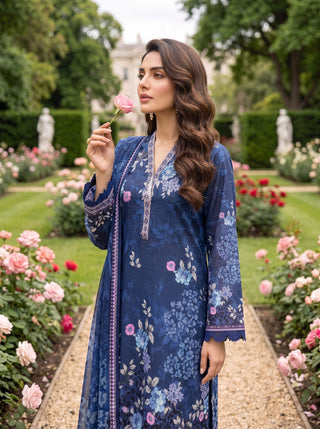 03 Piece Unstitched Printed Lawn