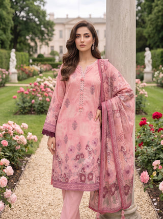 03 Piece Unstitched Printed Lawn