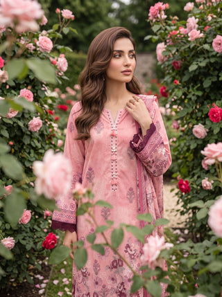03 Piece Unstitched Printed Lawn