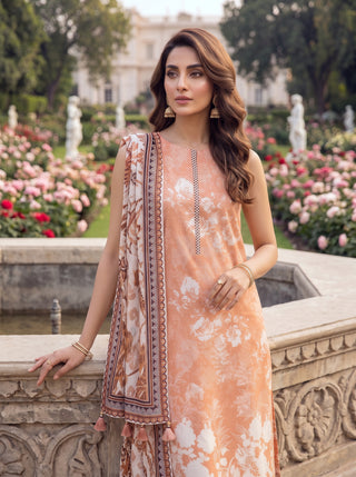 03 Piece Unstitched Printed Lawn