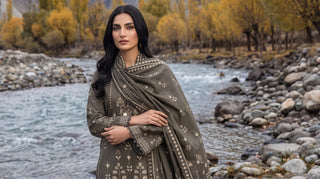 03 Piece Unstitched Printed Pashmina