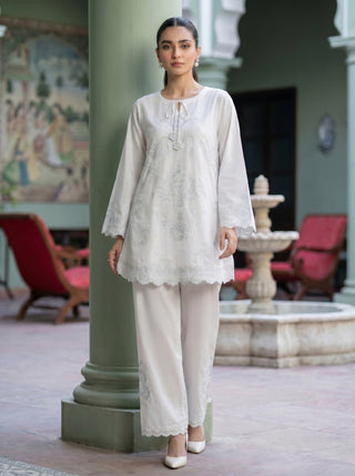 02 Piece Ready To Wear Embroidered Shirt & Trouser