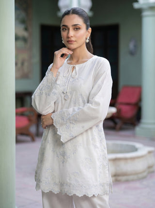 02 Piece Ready To Wear Embroidered Shirt & Trouser