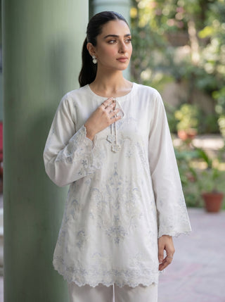 02 Piece Ready To Wear Embroidered Shirt & Trouser