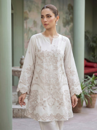 02 Piece Ready To Wear Embroidered Shirt & Trouser