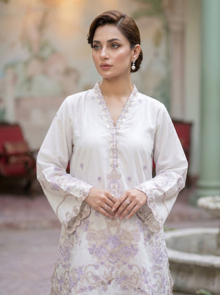02 Piece Ready To Wear Embroidered Shirt & Trouser