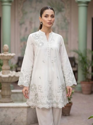 02 Piece Ready To Wear Embroidered Shirt & Trouser