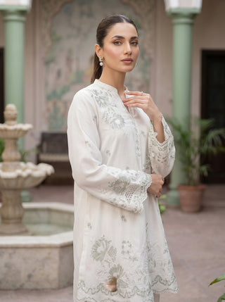 02 Piece Ready To Wear Embroidered Shirt & Trouser