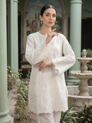 02 Piece Ready To Wear Embroidered Shirt & Trouser