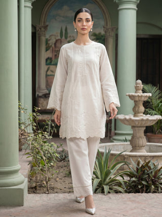 02 Piece Ready To Wear Embroidered Shirt & Trouser