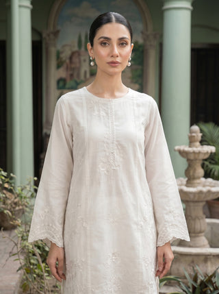 02 Piece Ready To Wear Embroidered Shirt & Trouser