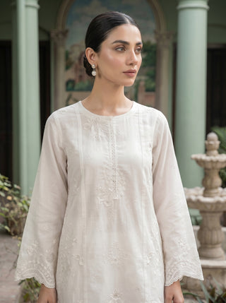 02 Piece Ready To Wear Embroidered Shirt & Trouser