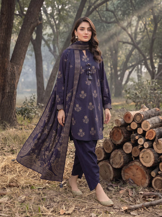 03 Piece Unstitched Textured Printed Marina