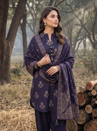 03 Piece Unstitched Textured Printed Marina