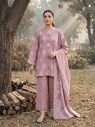 03 Piece Unstitched Textured Printed Marina
