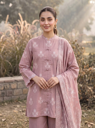 03 Piece Unstitched Textured Printed Marina