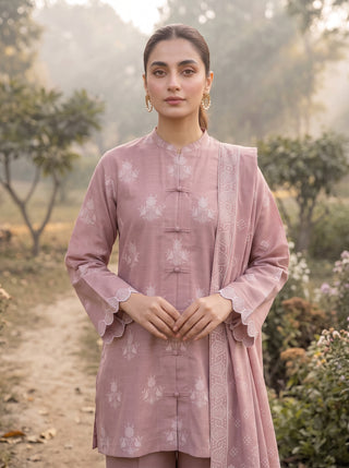 03 Piece Unstitched Textured Printed Marina