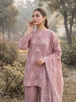 03 Piece Unstitched Textured Printed Marina