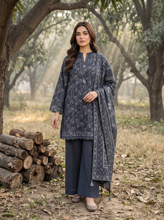 03 Piece Unstitched Textured Printed Marina