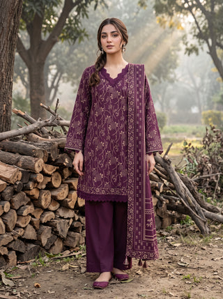 03 Piece Unstitched Textured Printed Marina