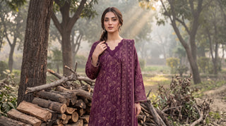 03 Piece Unstitched Textured Printed Marina
