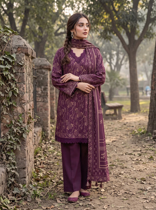 03 Piece Unstitched Textured Printed Marina