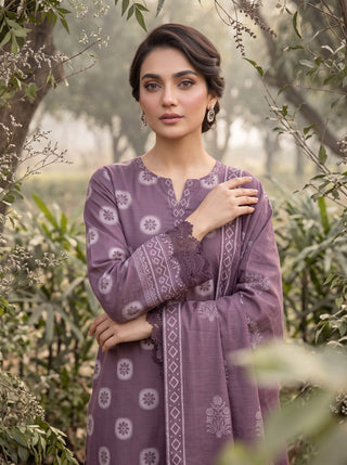 03 Piece Unstitched Textured Printed Marina