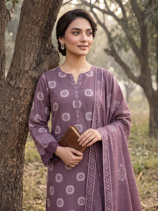 03 Piece Unstitched Textured Printed Marina