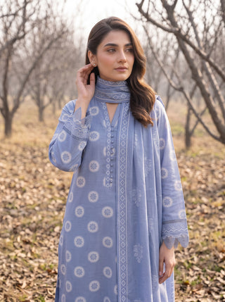 03 Piece Unstitched Textured Printed Marina