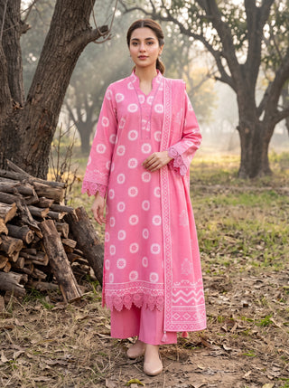 03 Piece Unstitched Textured Printed Marina