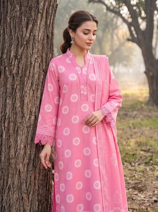 03 Piece Unstitched Textured Printed Marina