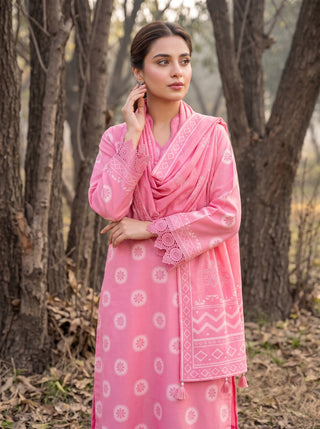 03 Piece Unstitched Textured Printed Marina