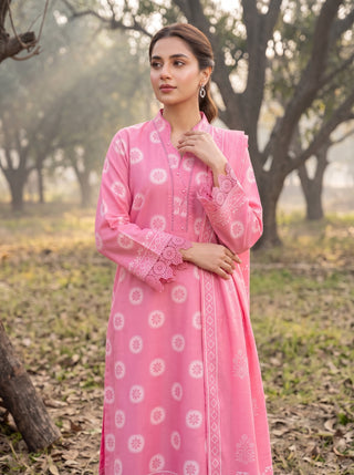 03 Piece Unstitched Textured Printed Marina
