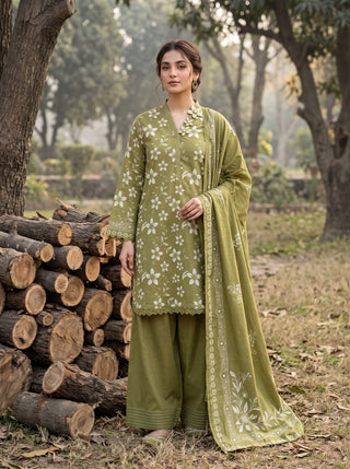 03 Piece Unstitched Textured Printed Marina