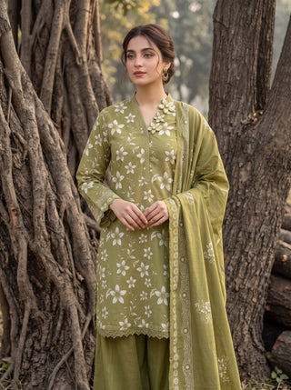 03 Piece Unstitched Textured Printed Marina