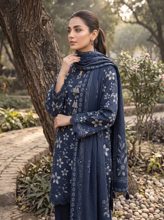 03 Piece Unstitched Textured Printed Marina