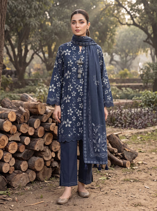 03 Piece Unstitched Textured Printed Marina