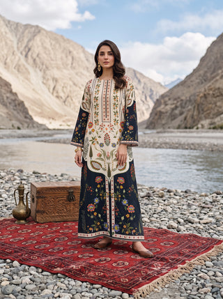 01 Piece Ready To Wear Printed Kaftaan