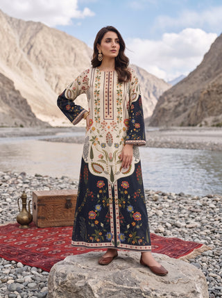 01 Piece Ready To Wear Printed Kaftaan