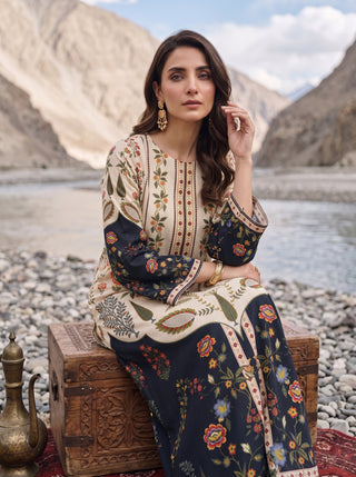 01 Piece Ready To Wear Printed Kaftaan