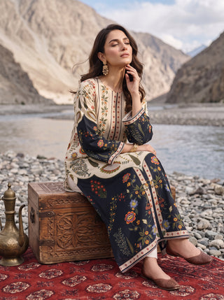 01 Piece Ready To Wear Printed Kaftaan