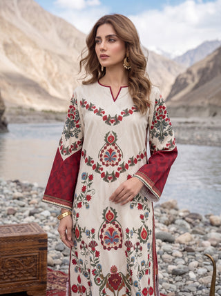 01 Piece Ready To Wear Printed Kaftaan