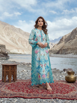 01 Piece Ready To Wear Printed Kaftaan