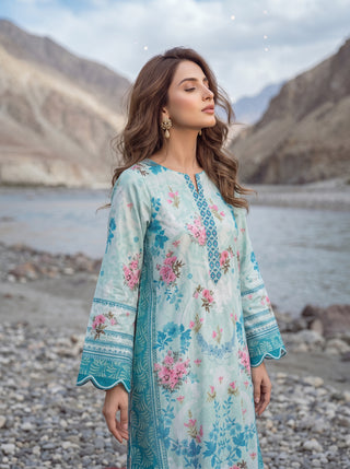 01 Piece Ready To Wear Printed Kaftaan