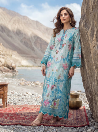 01 Piece Ready To Wear Printed Kaftaan