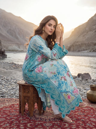 01 Piece Ready To Wear Printed Kaftaan