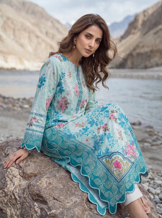 01 Piece Ready To Wear Printed Kaftaan