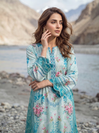 01 Piece Ready To Wear Printed Kaftaan