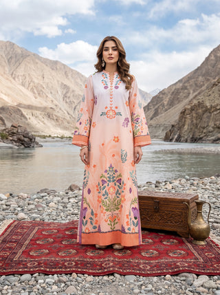 01 Piece Ready To Wear Printed Kaftaan