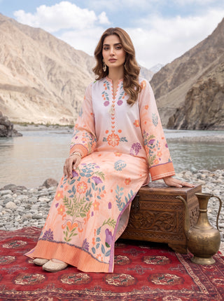 01 Piece Ready To Wear Printed Kaftaan